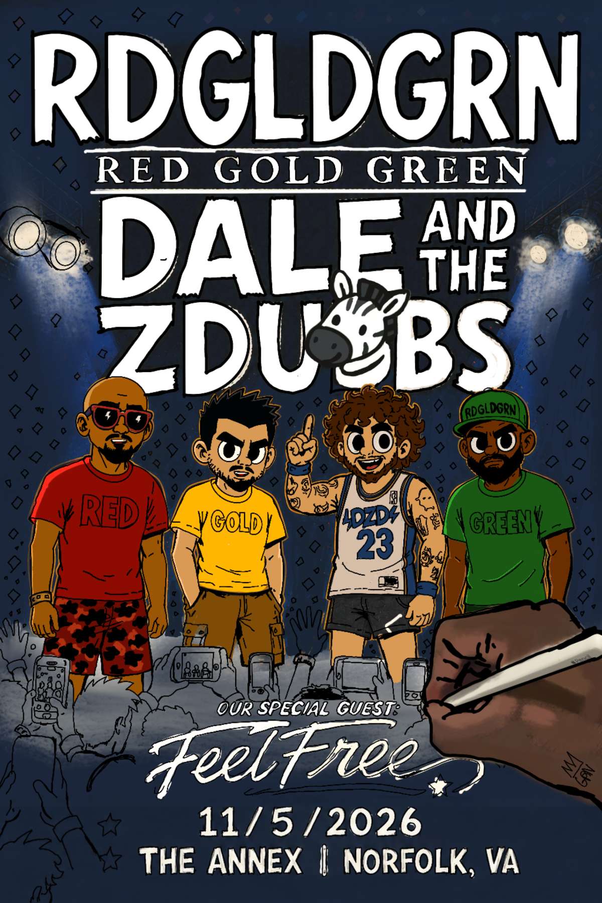 Dale and the ZDubs, RDGLDGRN and Feel Free at The Annex